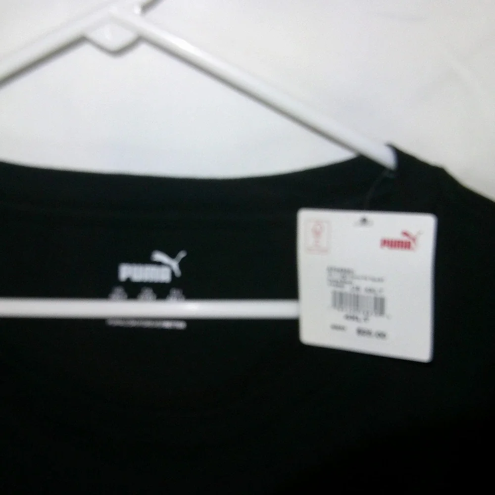 Puma Graphic Logo T-Shirt Crew Neck Short Sleeve Black Men's 4XLT $25 NWT - Picture 3 of 3